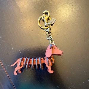 Coach dachshund keychain